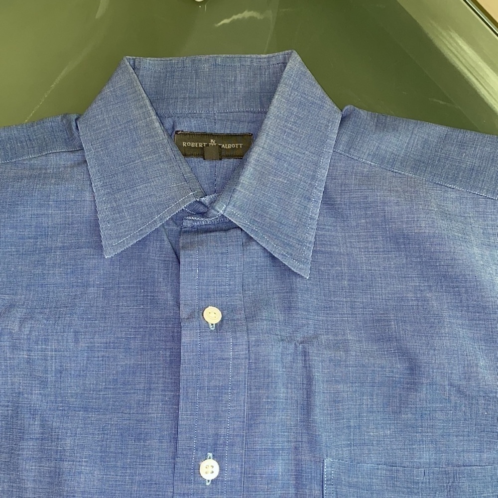Robert Talbott Shirt Dress Shirt with French Cuffs Size 15.5" MSRP $235 - Picture 2 of 8